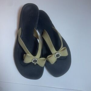 Guess Women's Bow Accent Flip Flop Thong Sandals Size 39